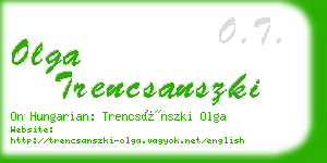 olga trencsanszki business card